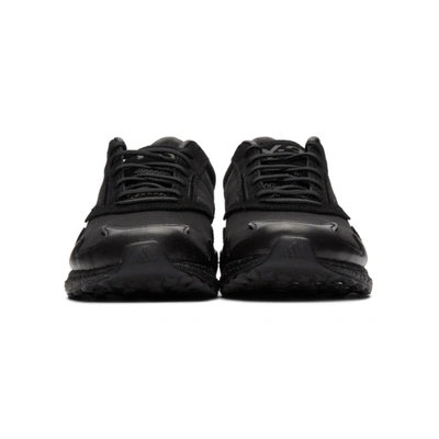 Shop Y-3 Black Rhisu Run Sneakers In Black/black