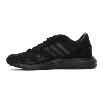 Shop Y-3 Black Rhisu Run Sneakers In Black/black