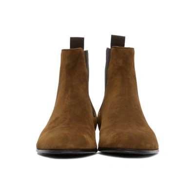 Shop Gianvito Rossi Brown Suede Alain Boots In Texas