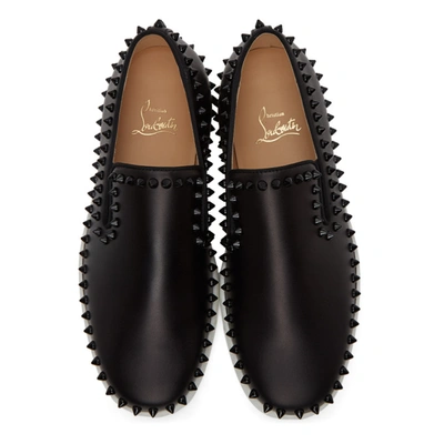 Shop Christian Louboutin Black Pik Boat Sneakers In Cm53 Blkblk