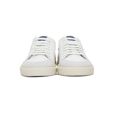 Shop Axel Arigato White Triple Clean 90 Sneakers In Whiredblu