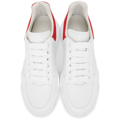 Shop Alexander Mcqueen White & Red Court Trainer Sneakers In 9676 Opt.wh