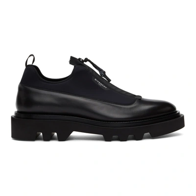 Shop Givenchy Black Neoprene Combat Derbys In 001-black