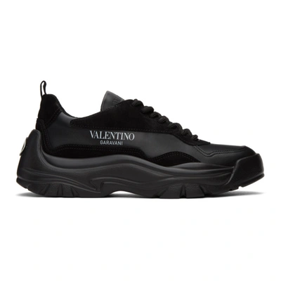 Shop Valentino Black  Garavani Gumboy Sneakers In N01 Nero/ne