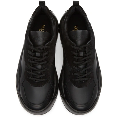 Shop Valentino Black  Garavani Gumboy Sneakers In N01 Nero/ne