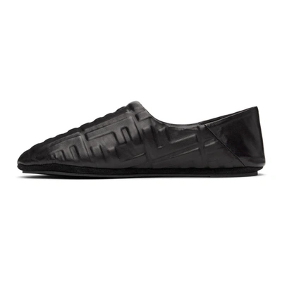 Shop Fendi Black Nappa 'forever ' Loafers In F0abb Black