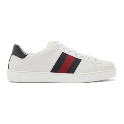 Shop Gucci White Ace Sneakers In 9072 Bianbl