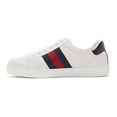 Shop Gucci White Ace Sneakers In 9072 Bianbl