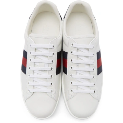 Shop Gucci White Ace Sneakers In 9072 Bianbl