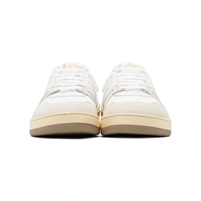Shop Lanvin White Leather Clay Low Sneakers In 00 White