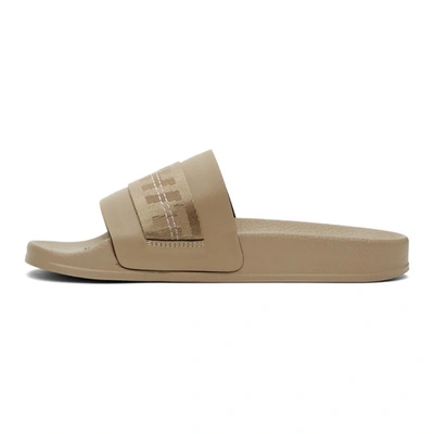 Shop Off-white Taupe Industrial Slides In Taupe Jute