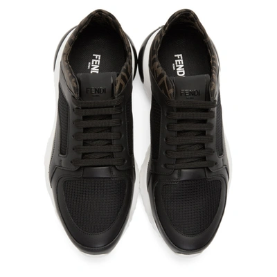 Shop Fendi Black Mesh 'forever ' Sneakers In F18sa - Bla