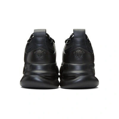 Shop Versace Black Chain Reaction Sneakers In D41 Black