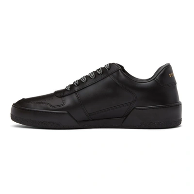 Shop Versace Black Floral Ilus Sneakers In D41m Black
