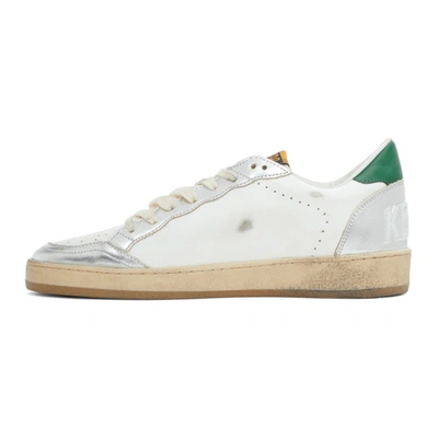 Shop Golden Goose White And Silver Ball Star Sneakers In 80185 White