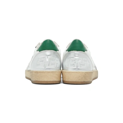 Shop Golden Goose White And Silver Ball Star Sneakers In 80185 White