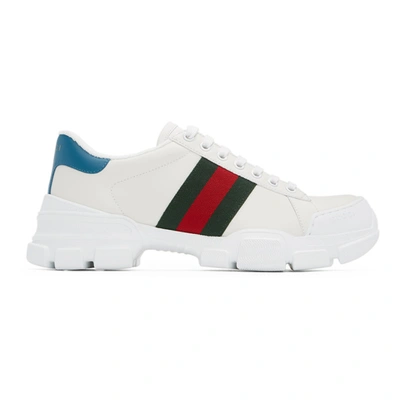 Shop Gucci White Nathane Sneakers In 9071 White