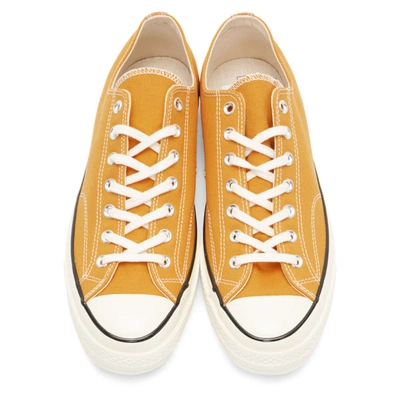 Shop Converse Yellow Chuck 70 Low Sneakers In Sun/blk/egr