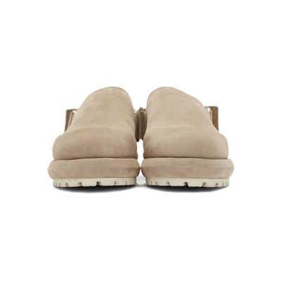 Shop Jacquemus Taupe Nubuck 'les Mules' Shoes In Brown