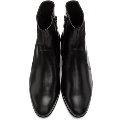 Shop Saint Laurent Black Cole Boots In 1000 Black