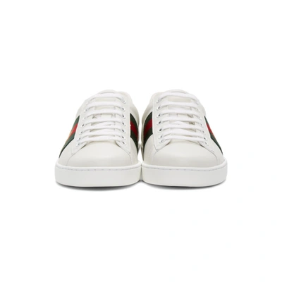 Gucci Men's New Ace Embroidered Low-top Sneakers In Bianco