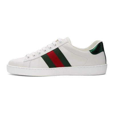 Gucci Men's New Ace Embroidered Low-top Sneakers In Bianco