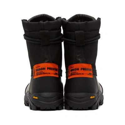 HERON PRESTON 黑色 AND 橙色 SECURITY 踝靴