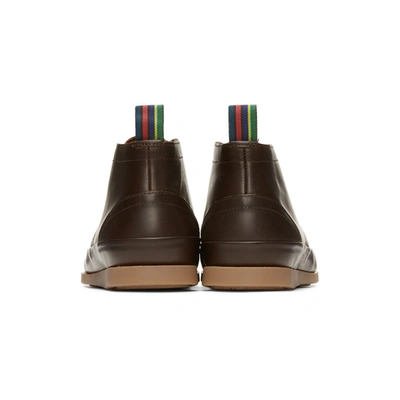 Shop Ps By Paul Smith Brown Cleon Desert Boots In Dk Brown 66