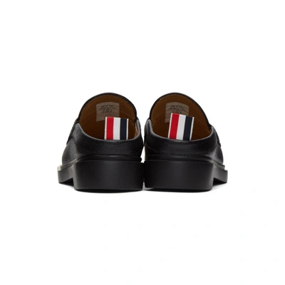 Shop Thom Browne Black Lightweight Sole Slip-on Penny Loafers In 001 Black