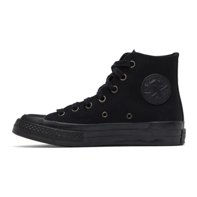 Shop Converse Black Monochrome Chuck 70 High Sneakers In Blk/abk/blk