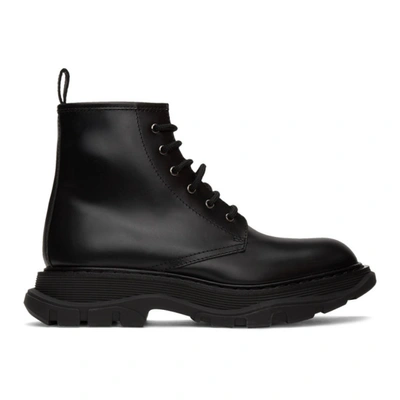 Shop Alexander Mcqueen Black Beauty Lace-up Boots In 1000 Black
