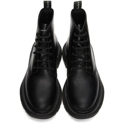 Shop Alexander Mcqueen Black Beauty Lace-up Boots In 1000 Black