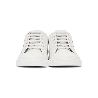 Shop Fendi White Painted Bag Bugs Sneakers In F1bnr Black