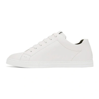 Shop Fendi White Painted Bag Bugs Sneakers In F1bnr Black