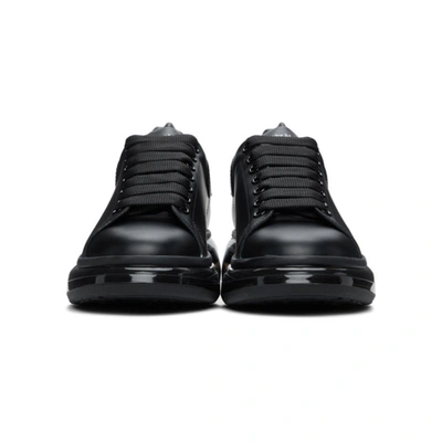 Shop Alexander Mcqueen Black Transparent Sole Oversized Sneakers In 1000black/b