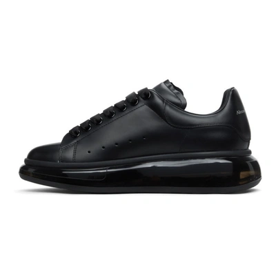 Shop Alexander Mcqueen Black Transparent Sole Oversized Sneakers In 1000black/b