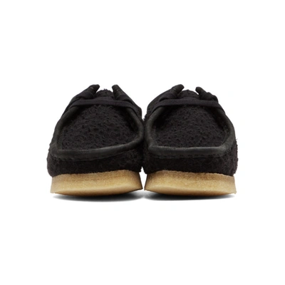 Shop Aimé Leon Dore Black Clarks Originals Edition Wool Wallabee Boots