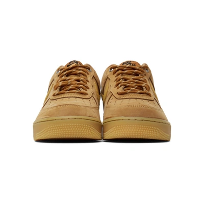 Shop Nike Brown Nubuck Air Force 1 07 Sneakers In Flax/brown