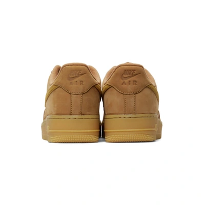 Shop Nike Brown Nubuck Air Force 1 07 Sneakers In Flax/brown