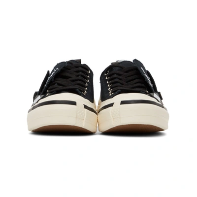 Shop Yohji Yamamoto Black Xvessel Edition Layered Low Top Sneakers
