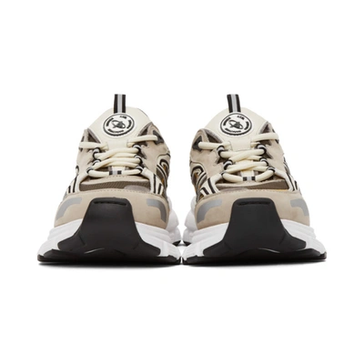 Shop Axel Arigato Grey And Taupe Marathon R-trail Sneakers In Cremino