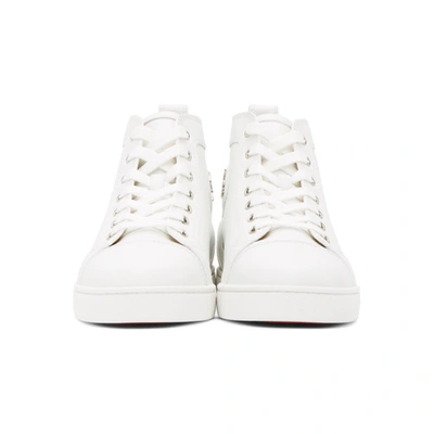 Shop Christian Louboutin White Louis High-top Sneakers In Wh01 White