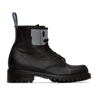 ENFANTS RICHES DEPRIMES BLACK ADHESIVE BOOTS