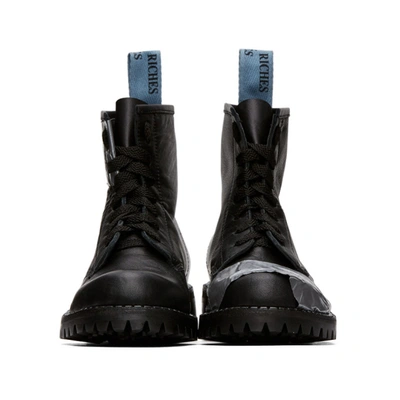 Shop Enfants Riches Deprimes Black Adhesive Boots