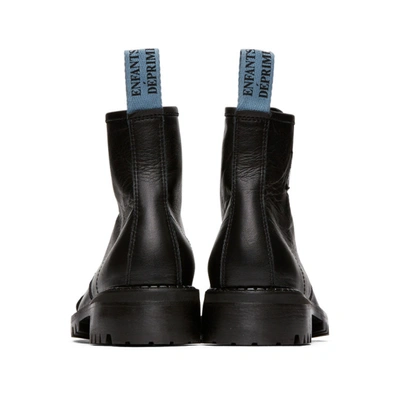 Shop Enfants Riches Deprimes Black Adhesive Boots