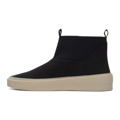 Fear Of God Polar Wolf Leather And Neoprene Boots In Black | ModeSens
