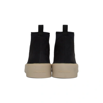 Shop Fear Of God Black Polar Wolf Chelsea Boots In Blk001