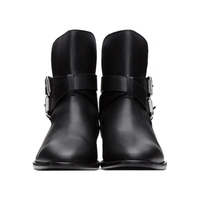 Shop Amiri Black Two-buckle Boots