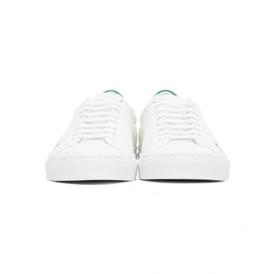 Shop Givenchy White & Green Urban Knots Sneaker In 148-white/a