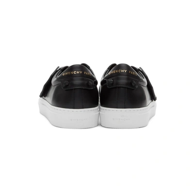 Shop Givenchy Black Crossed Strap Urban Knots Sneakers In 001-black